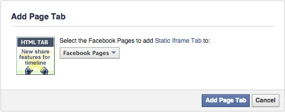 Add the tab to your designated page.