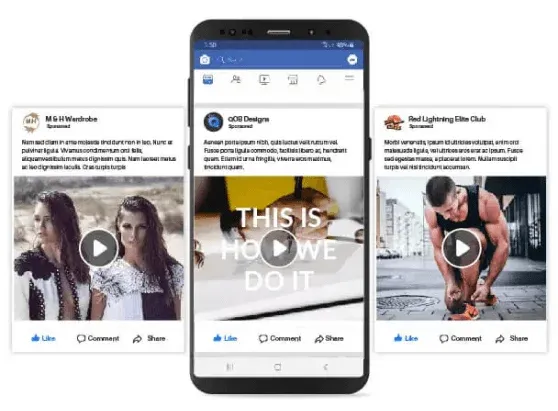 Facebook video ads on mobile phone